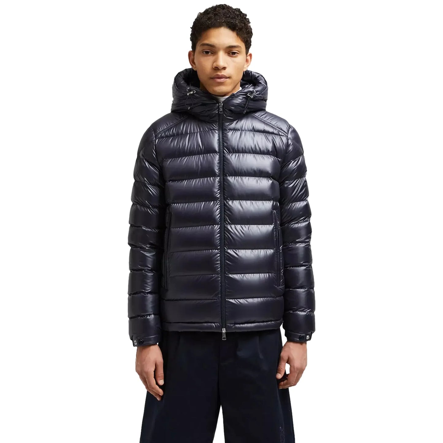 Moncler Besines Navy Short Down Jacket