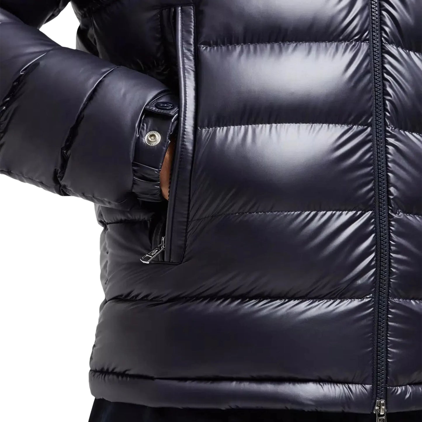 Moncler Besines Navy Short Down Jacket