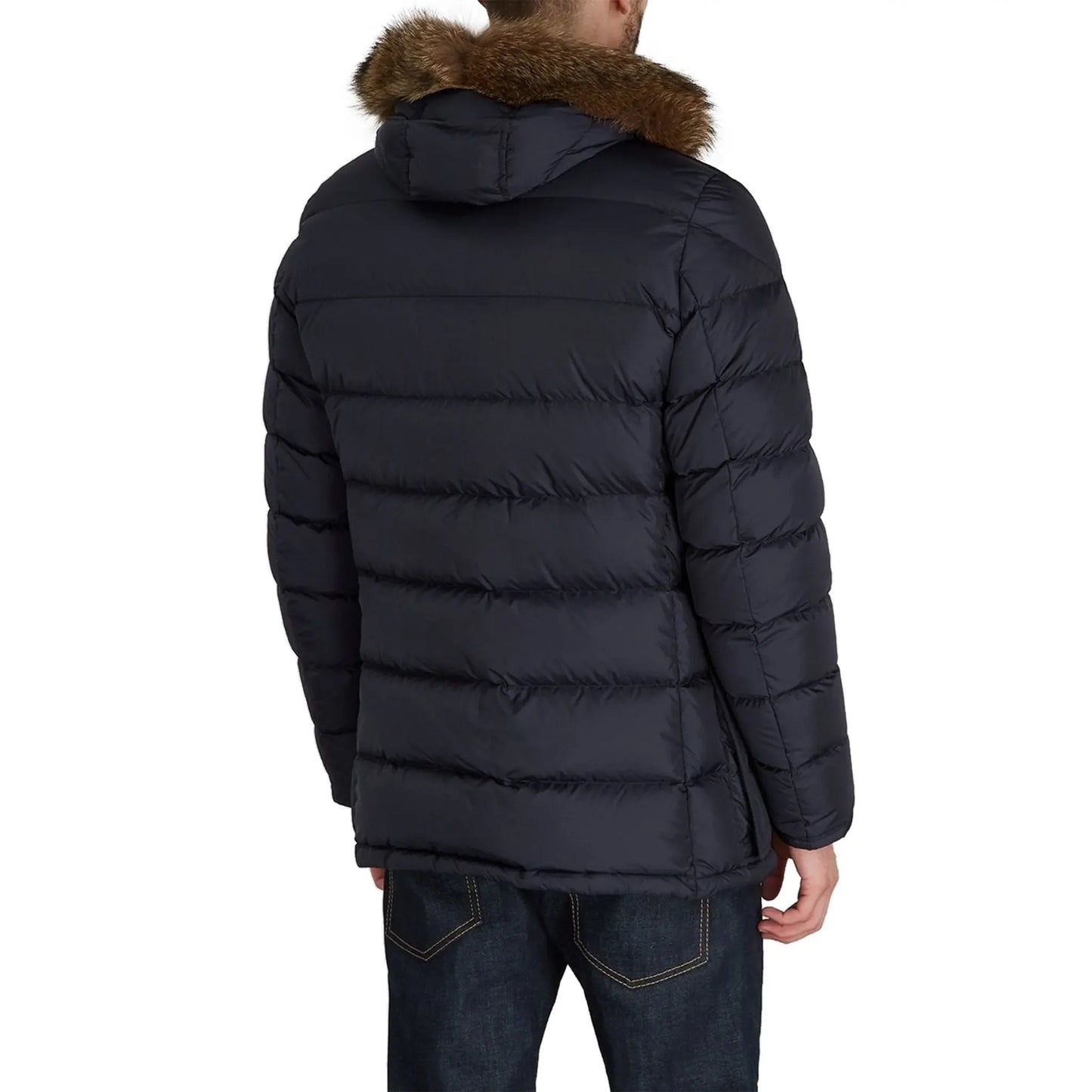 Moncler Clunye Navy Short Down Parka Jacket