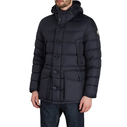 Moncler Clunye Navy Short Down Parka Jacket