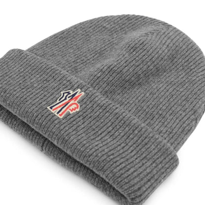 Moncler Grenoble Wool Grey Beanie