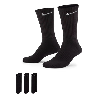 Nike Everyday Cushioned Training Black Crew Socks - 3 Pairs