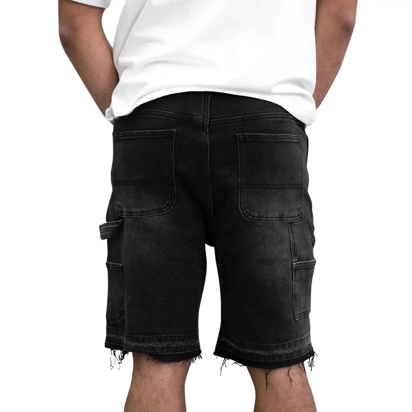 SIARR Carpenter Denim Shorts Black