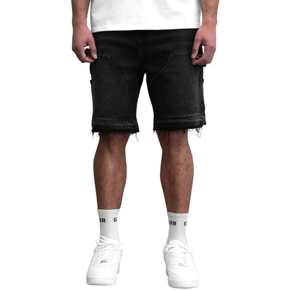 SIARR Carpenter Denim Shorts Black