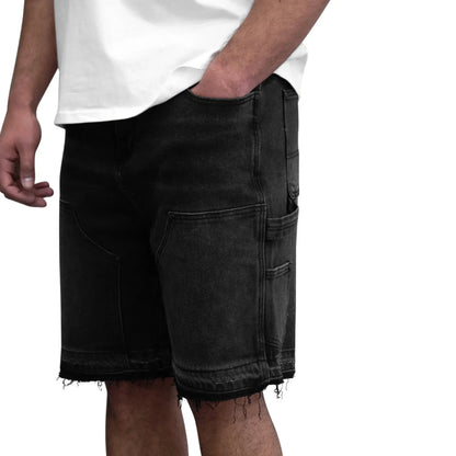 SIARR Carpenter Denim Shorts Black