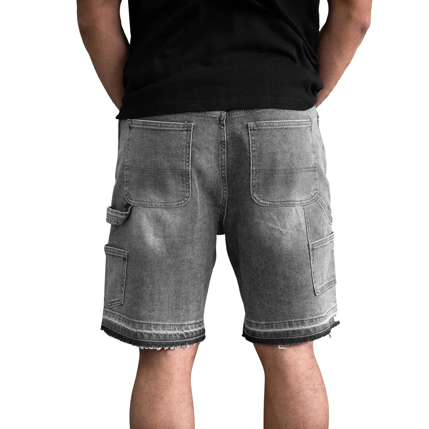 SIARR Carpenter Denim Shorts Dark Grey