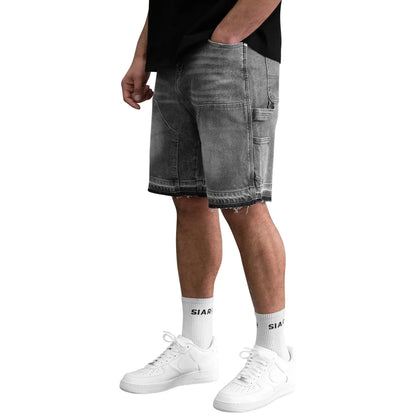 SIARR Carpenter Denim Shorts Dark Grey