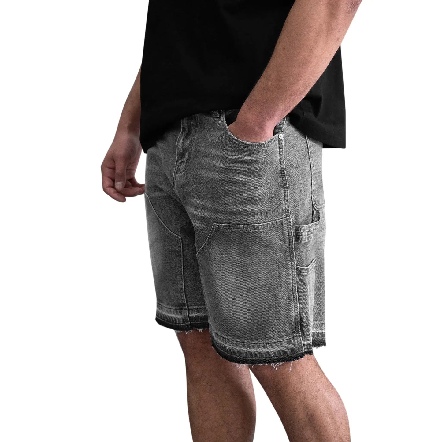 SIARR Carpenter Denim Shorts Dark Grey