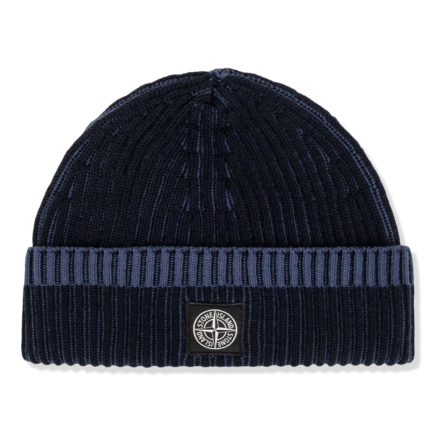 Stone Island Dyed Compass Patch Navy Beanie