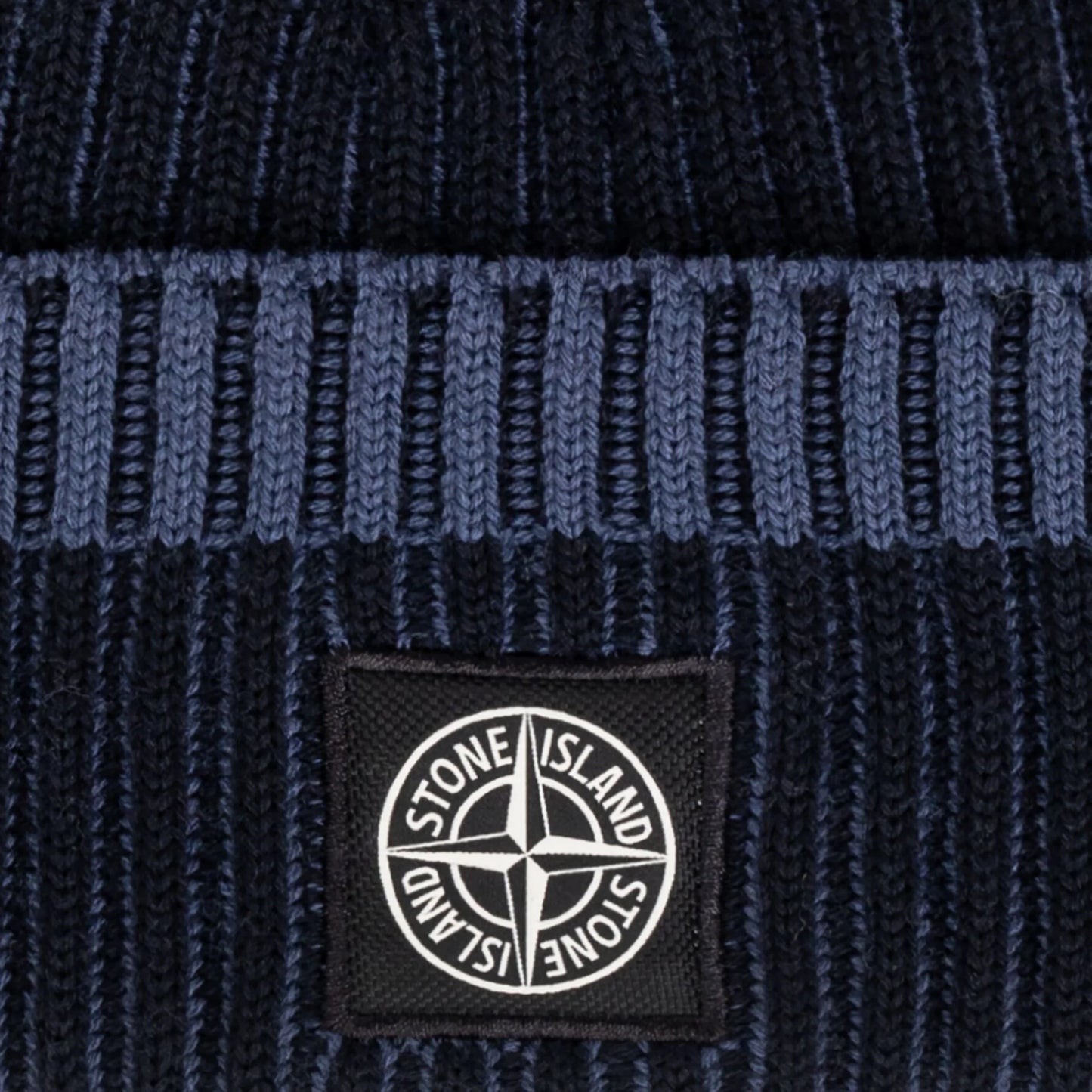 Stone Island Dyed Compass Patch Navy Beanie