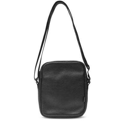 Supreme Black Leather Shoulder Bag (FW24)