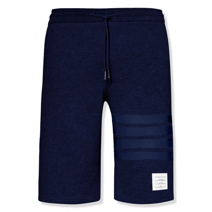 Thom Browne Classic Loopback 4-Bar Blue Sweat Shorts