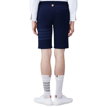 Thom Browne Classic Loopback 4-Bar Blue Sweat Shorts