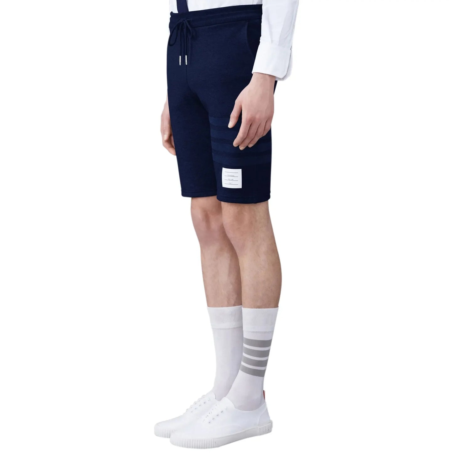 Thom Browne Classic Loopback 4-Bar Blue Sweat Shorts