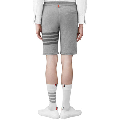 Thom Browne Classic Loopback 4-Bar Grey Sweat Shorts