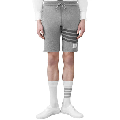 Thom Browne Classic Loopback 4-Bar Grey Sweat Shorts