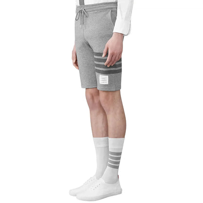 Thom Browne Classic Loopback 4-Bar Grey Sweat Shorts