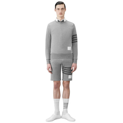 Thom Browne Classic Loopback 4-Bar Grey Sweat Shorts